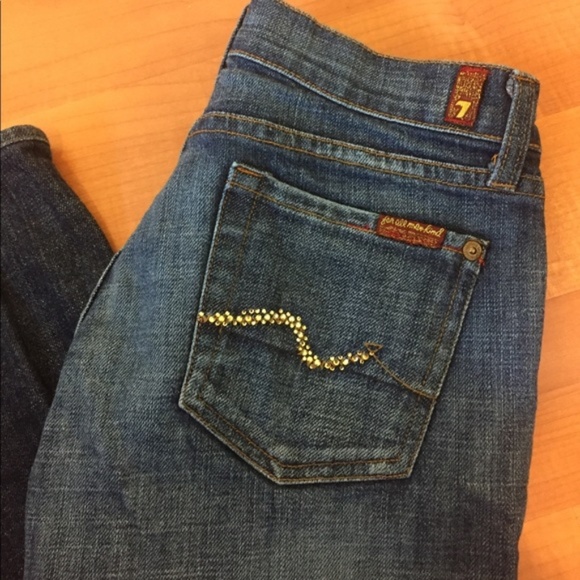 7 For All Mankind Bootcut Jeans Cut 704853 Sz 25 - Picture 1 of 6
